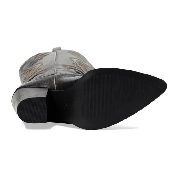 Steve Madden Lasso Western Leather High Boot Womens Size 9 Brown Distressed - Picture 5 of 10